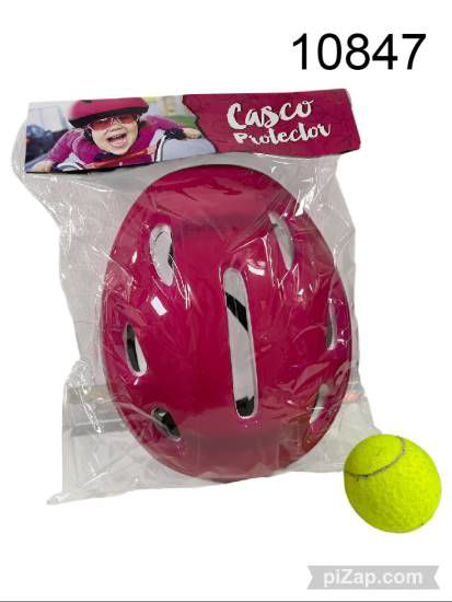 Imagen de CASCO PROTECTOR EN BOLSA AZUL/ ROSA 6.25